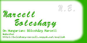 marcell bolcshazy business card