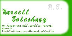 marcell bolcshazy business card